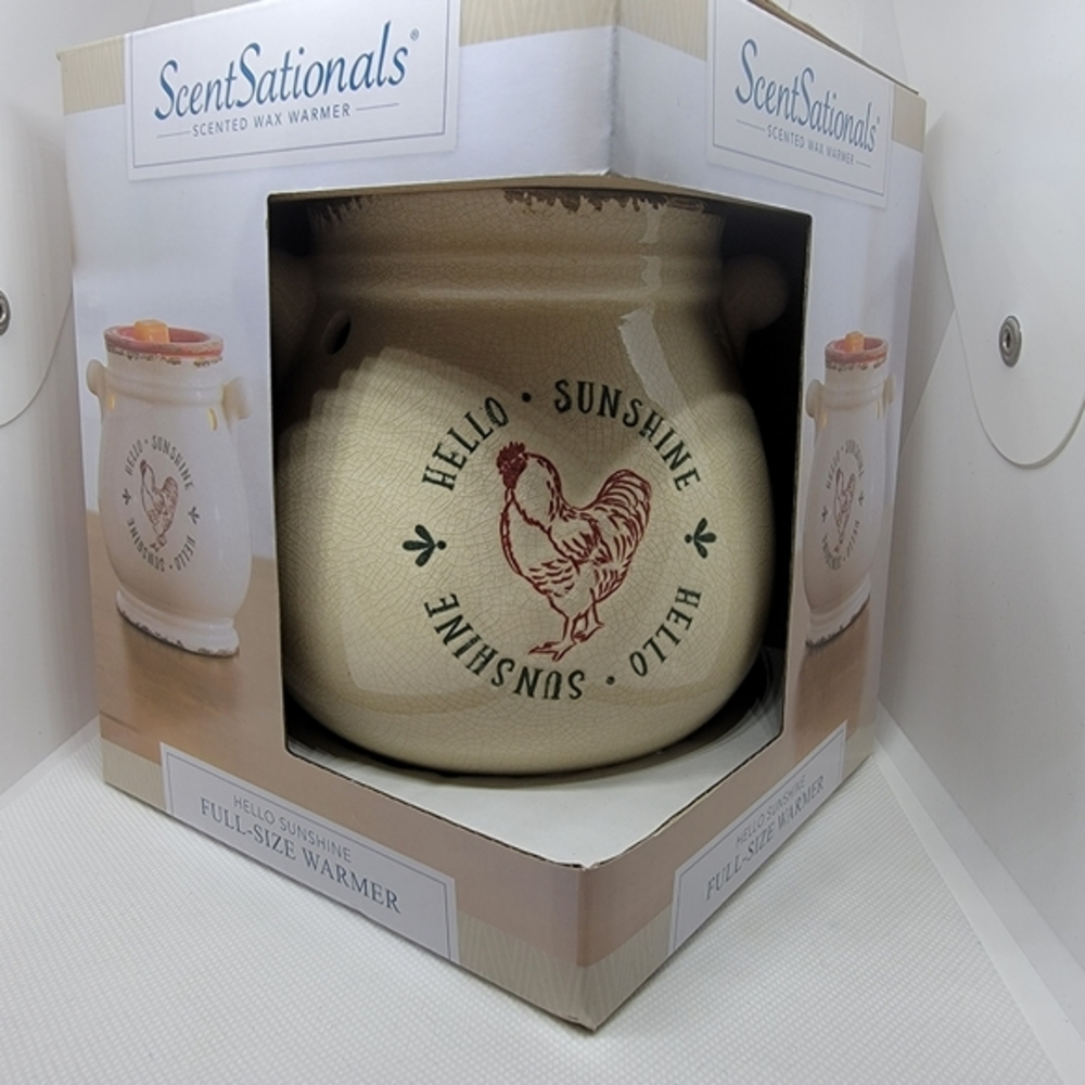 Scent Sationals "Hello Sunshine" Warmer / Scentsy Pot Country Chicken Look #5